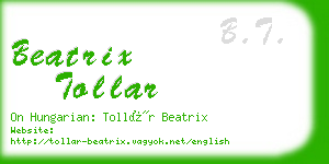 beatrix tollar business card